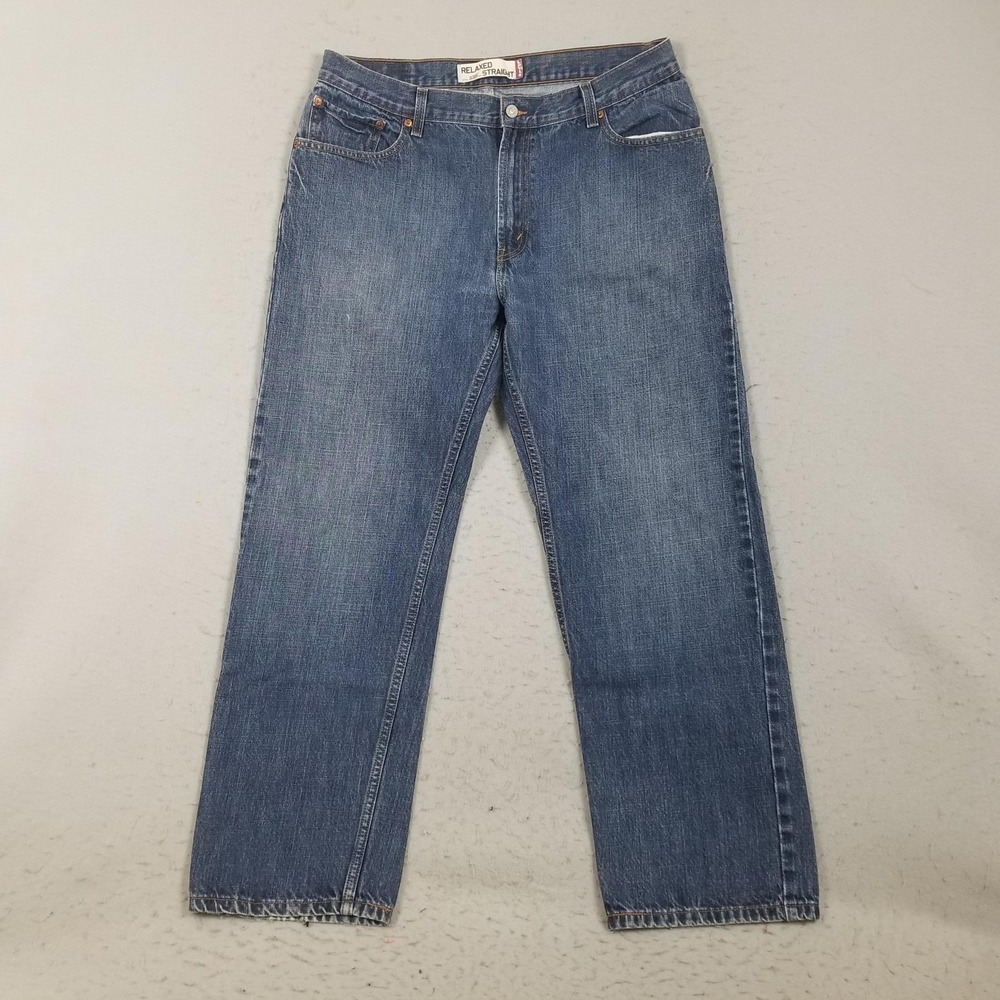 Levis 559 Relaxed Straight Jeans Mens 36x32 Blue Medium Wash Denim Pants